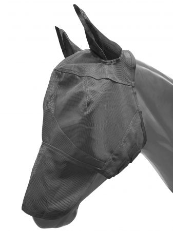 Showman Long Nose Mesh Rip Resistant Fly Mask with Ears and Velcro Closure #2